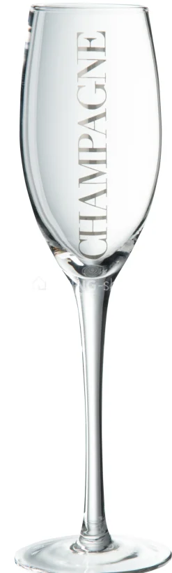 J-LINE 6 Champagneglazen met tekst