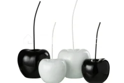 J-LINE 2 deco kersen resine wit en zwart S