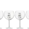 J-LINE 4 Gin tonic glazen op voet