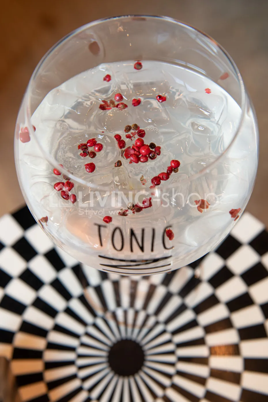 J-LINE 4 Gin tonic glazen op voet