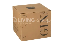 J-LINE 4 Gin tonic glazen op voet