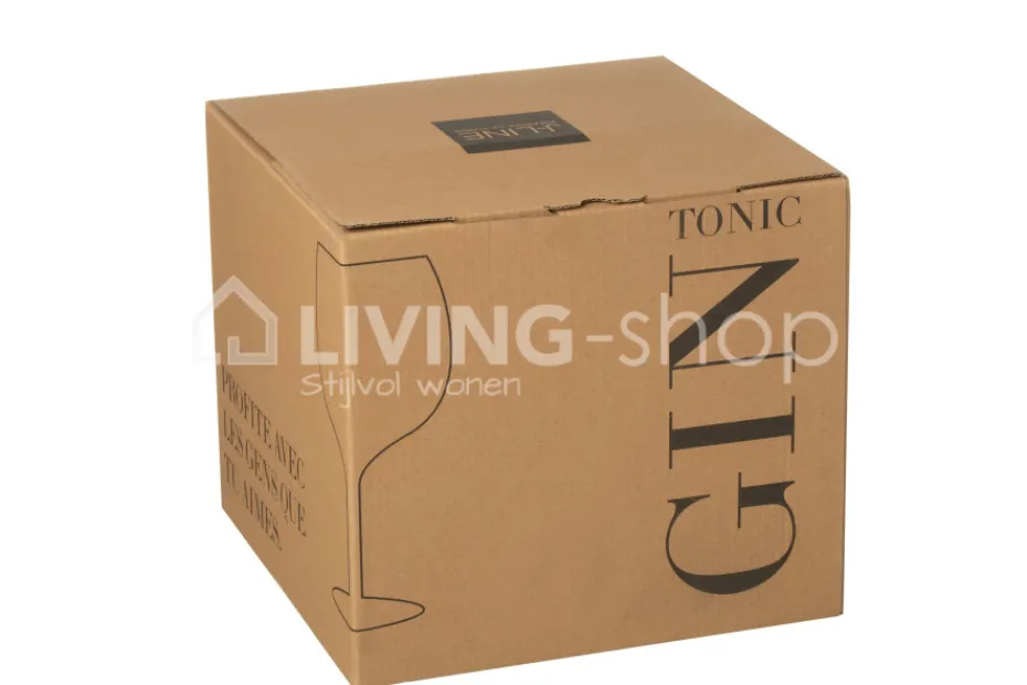 J-LINE 4 Gin tonic glazen op voet