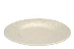 J-LINE 6 Grote borden strik, Crème L 35X35X3CM