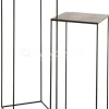 J-LINE 2 Hoge bijzettafels zwart ijzer