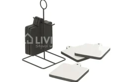 J-LINE 6 Onderzetters Zwart Wit woonaccessoires