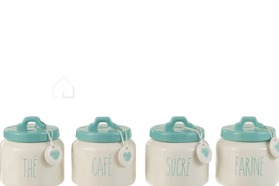 J-LINE 4 Voorraadpotten Keuken Accessoires