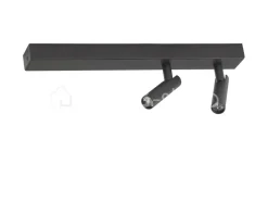 Verlichting online 2 zwarte spots op rail LED