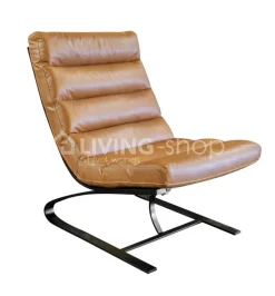 Rogiers Alis Lounge stoel leder zwart