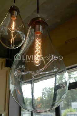 Artisanale verlichting Artisanale mondgeblazen hanglamp S koper