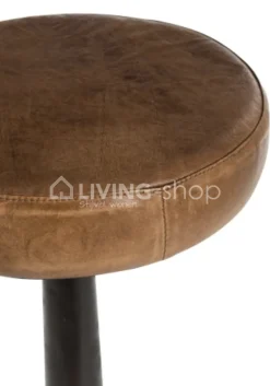 J-LINE Barkruk simi leder metaal cognac