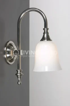 Verdace verlichting Bath Classic IP44 Nickel Satin - dia11cm, L29xB21CM, incl 1x25W nikkel