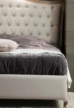 TIMELESS LIVING Bed in landelijke stijl met gecapitoneerd hoofdbord 180xL210xH136CM