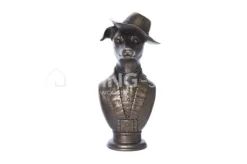 Beeld buste hond brons imitatie