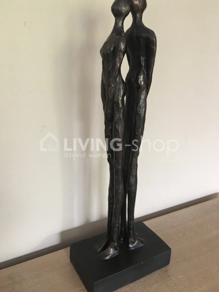 J-LINE Beeld koppel imitatiebrons