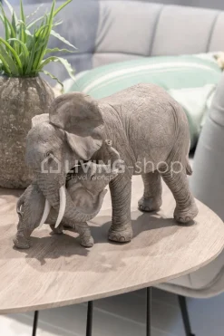 J-LINE Beeld olifanten knuffelend decoratie
