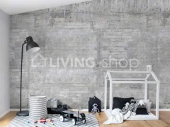 Rebel Walls Behang wooden concrete mural