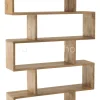 J-LINE Boekenkast latten zigzag leggers bibliotheekkast