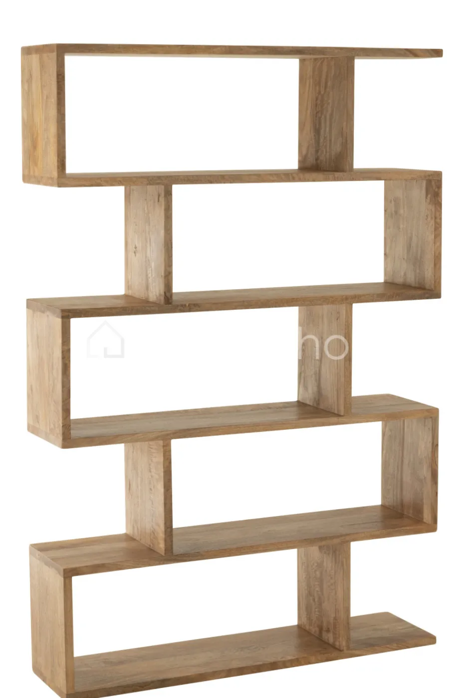 J-LINE Boekenkast latten zigzag leggers bibliotheekkast