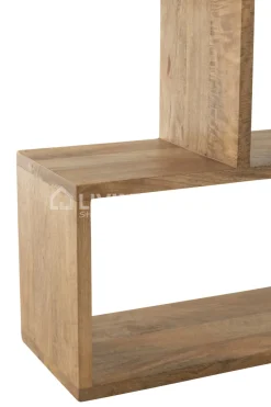 J-LINE Boekenkast latten zigzag leggers bibliotheekkast