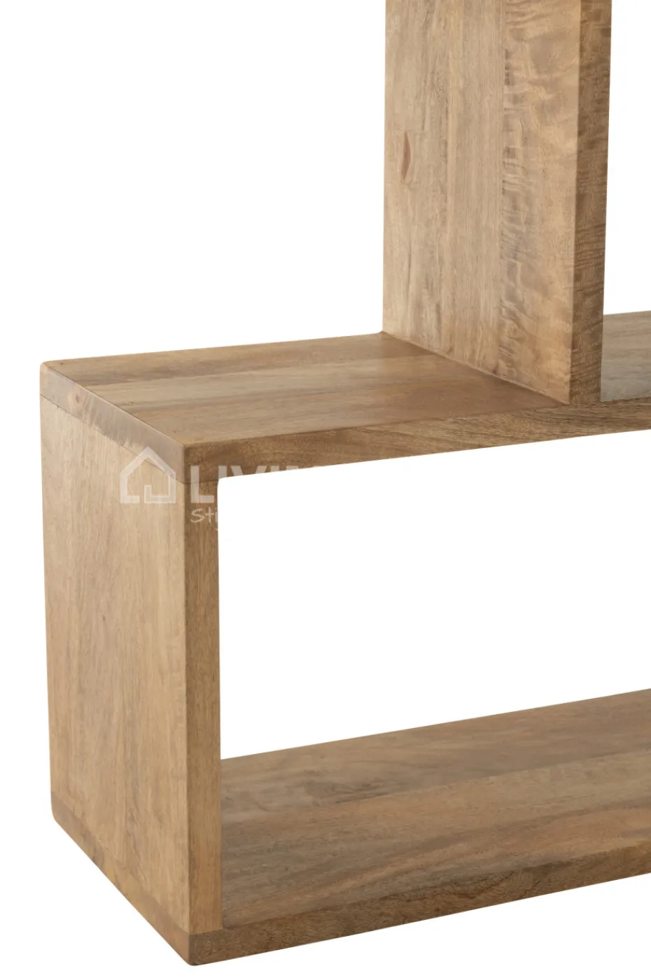 J-LINE Boekenkast latten zigzag leggers bibliotheekkast