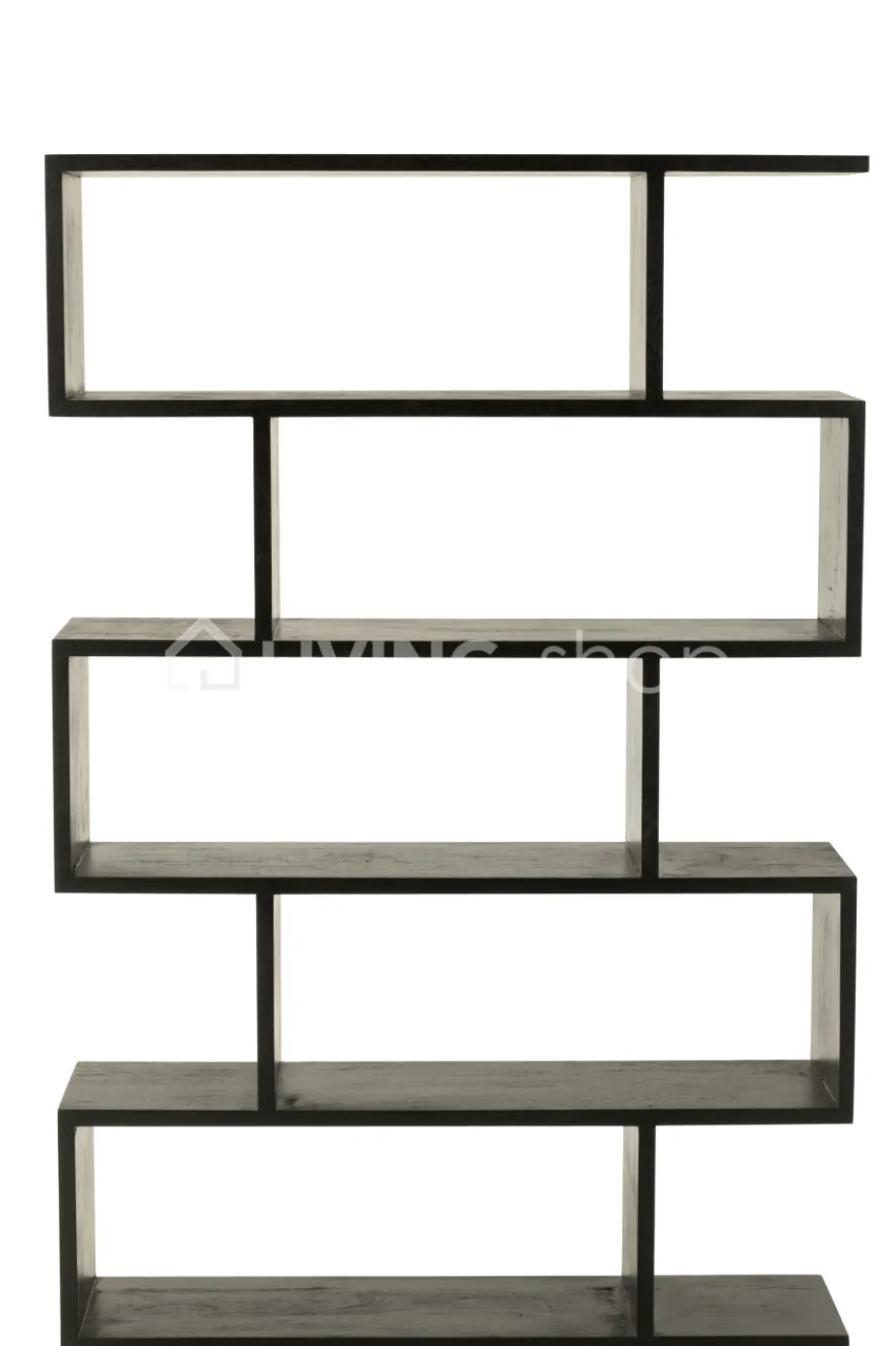 J-LINE Boekenkast latten zigzag leggers bibliotheekkast