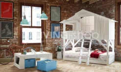 MATHY BY BOLS Boomhutbed met stapelbed, MathyByBols naturel
