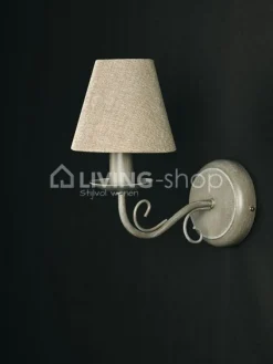 Verlichting online Brocante wandlamp Julie met lampenkapje