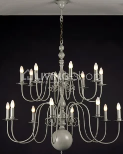 Verdace verlichting Brugge Beach Ivory metal -16x40W- L105 cm - Dia 115cm