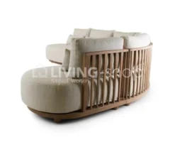 Castle Line outdoor Castle Line PISANG outdoor loungeset teak naturel met kussens