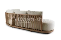 Castle Line outdoor Castle Line PISANG outdoor loungeset teak naturel met kussens