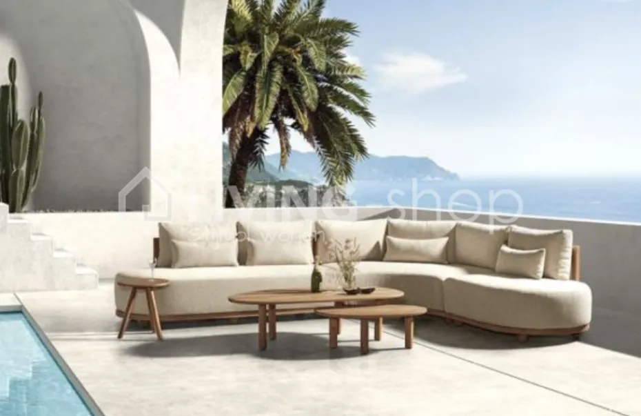 Castle Line outdoor Castle Line PISANG outdoor loungeset teak naturel met kussens