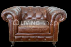 Chesterfield clubzetel vintage leder