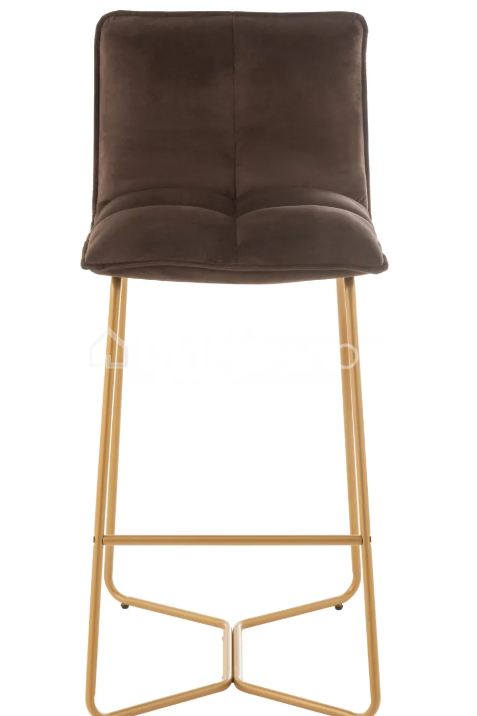 J-LINE Comfort hoge barstoel Pierre metaal textiel beige by