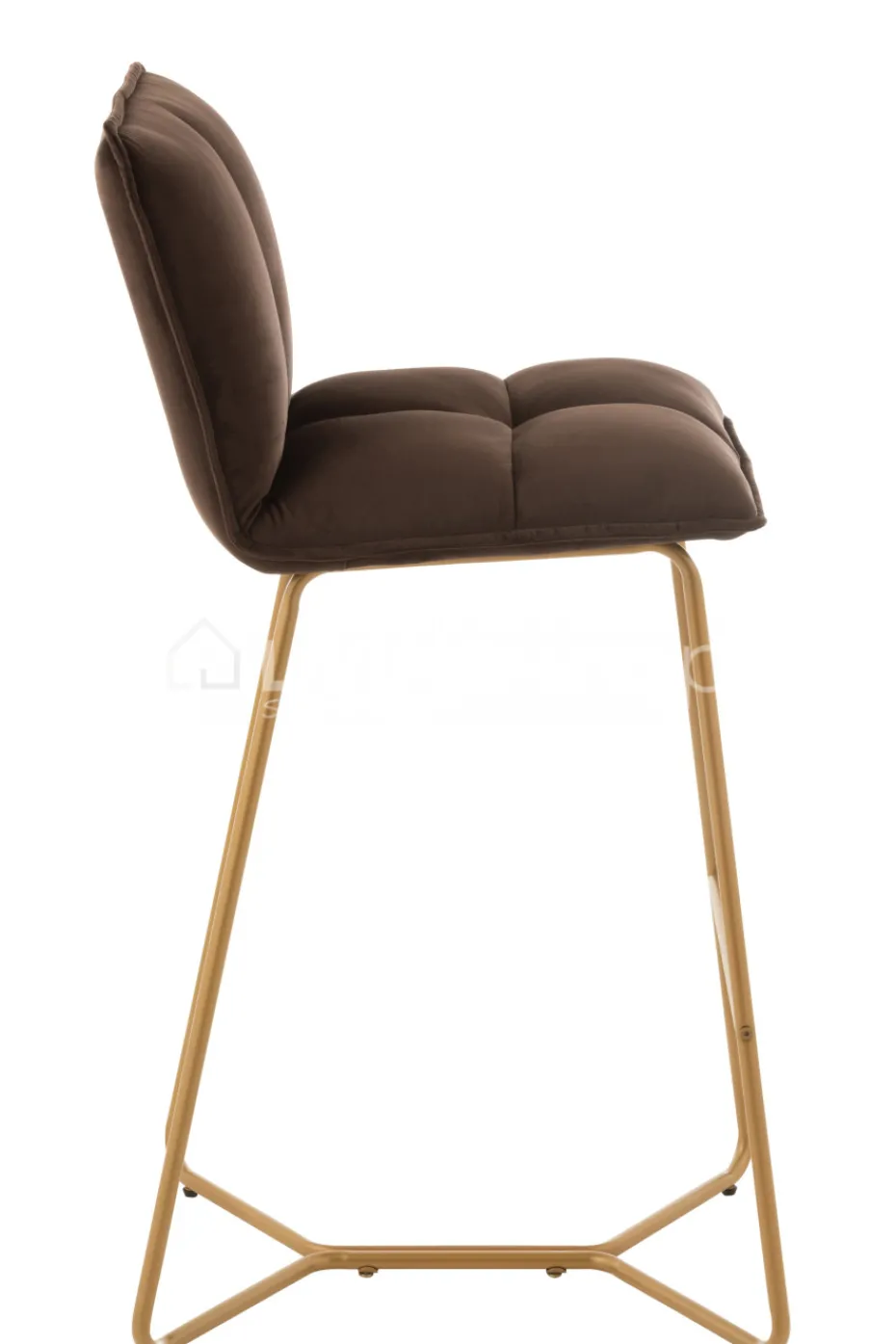 J-LINE Comfort hoge barstoel Pierre metaal textiel beige by