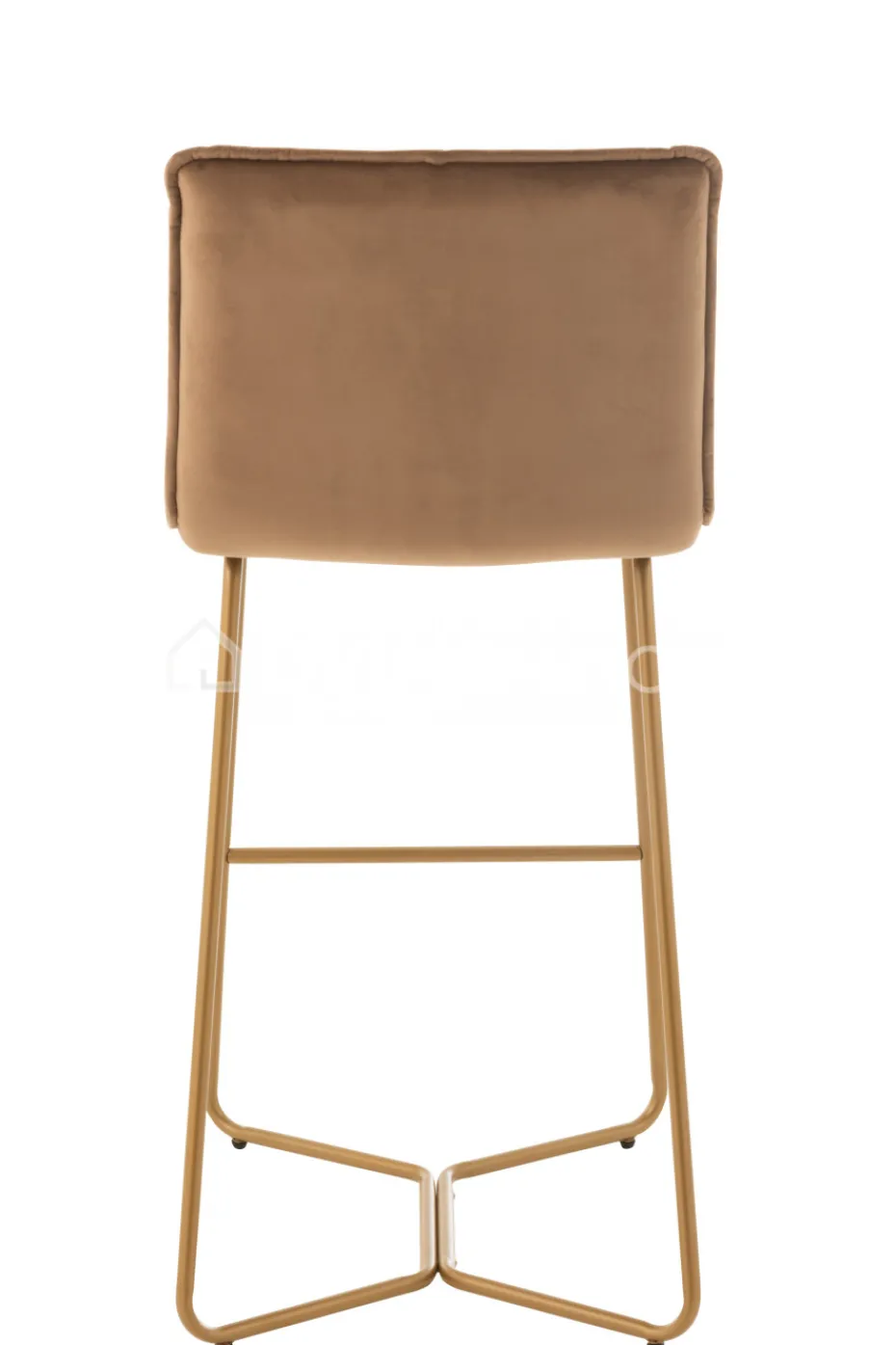 J-LINE Comfort hoge barstoel Pierre metaal textiel beige by
