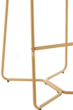 J-LINE Comfort hoge barstoel Pierre metaal textiel beige by