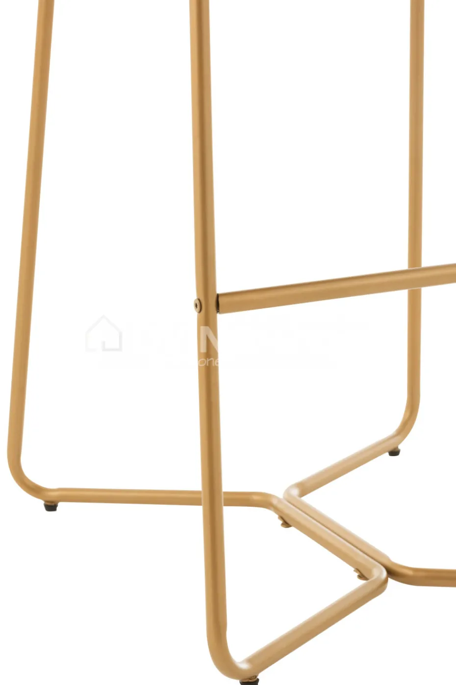 J-LINE Comfort hoge barstoel Pierre metaal textiel beige by