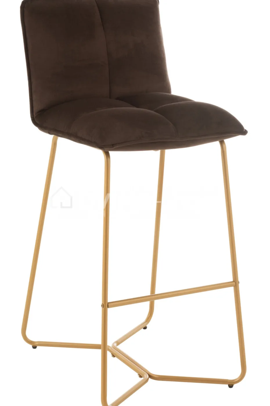 J-LINE Comfort hoge barstoel Pierre metaal textiel beige by