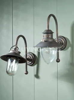 Verlichting online Cottage buitenwandlamp Biliardo Pastorij verlichting donkerbrons