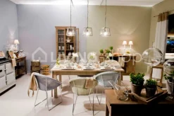 J-LINE Cottage Vitrinekast met manden, cottage meubelen