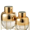 J-LINE Deco vaas op voet goud Large