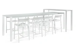 Diphano METRIS party tafel H109 white aluminium tuinmeubelen design