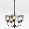 Verlichting online Donkerbrons luster loft stijl verlichting fumé kappen