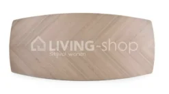 Castle-Line Dory ovale eiken dineertafel met zwarte houten poot Castle Line