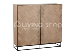 J-LINE Dressoir buffetkast zigzag hout op voet metaal