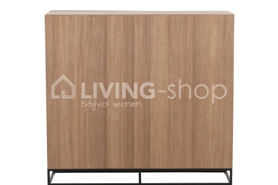 J-LINE Dressoir buffetkast zigzag hout op voet metaal