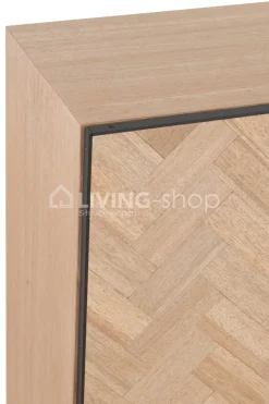 J-LINE Dressoir buffetkast zigzag hout op voet metaal