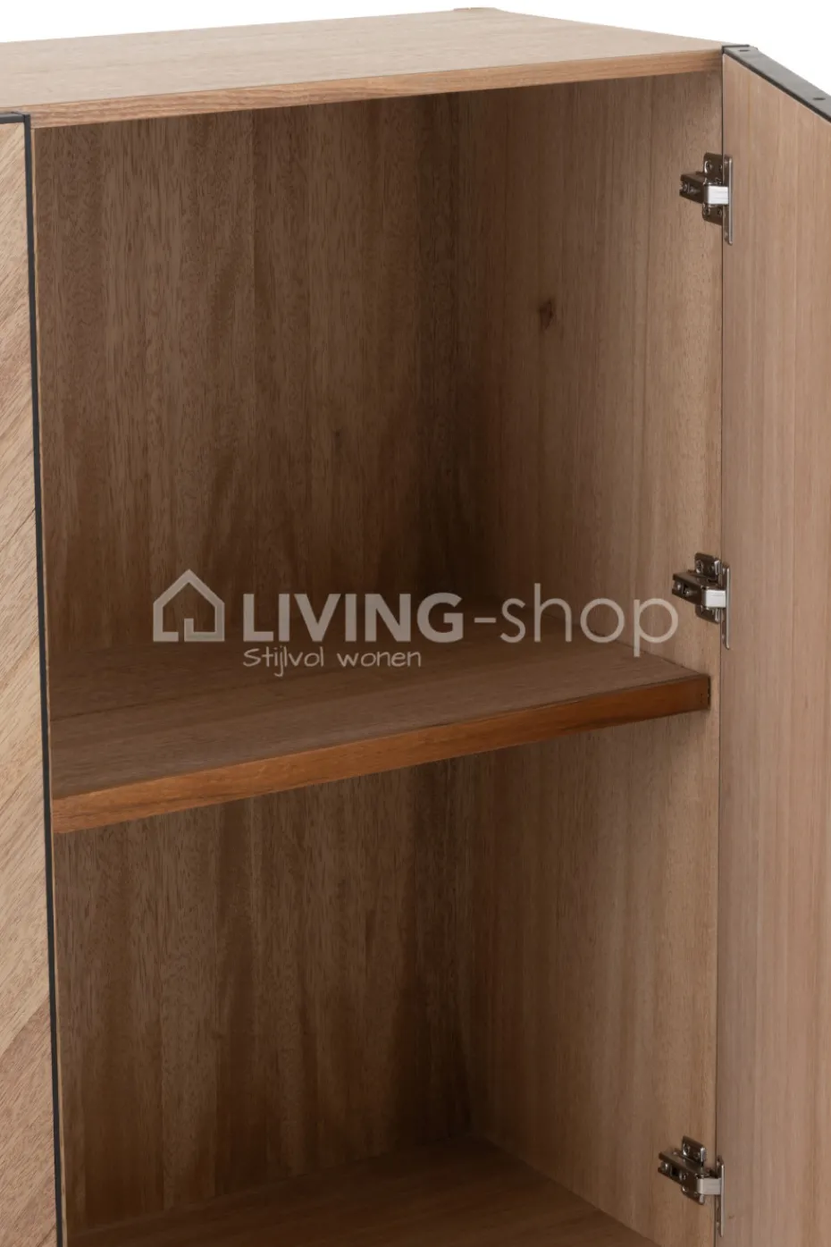 J-LINE Dressoir buffetkast zigzag hout op voet metaal