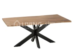 J-LINE Eettafel Gerard boomstamtafel met ster poot
