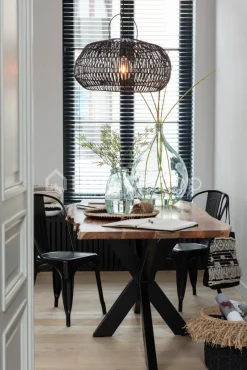 J-LINE Eettafel Gerard boomstamtafel met ster poot